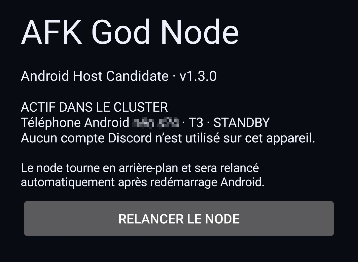 Application Android AFK God Node